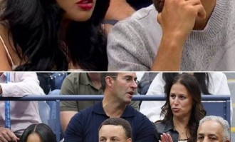 库里携妻子及父亲观战美网决赛 贡献多张表情包